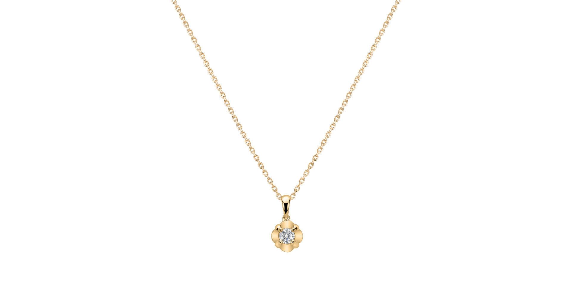 Diamond pendant Glossy Flower