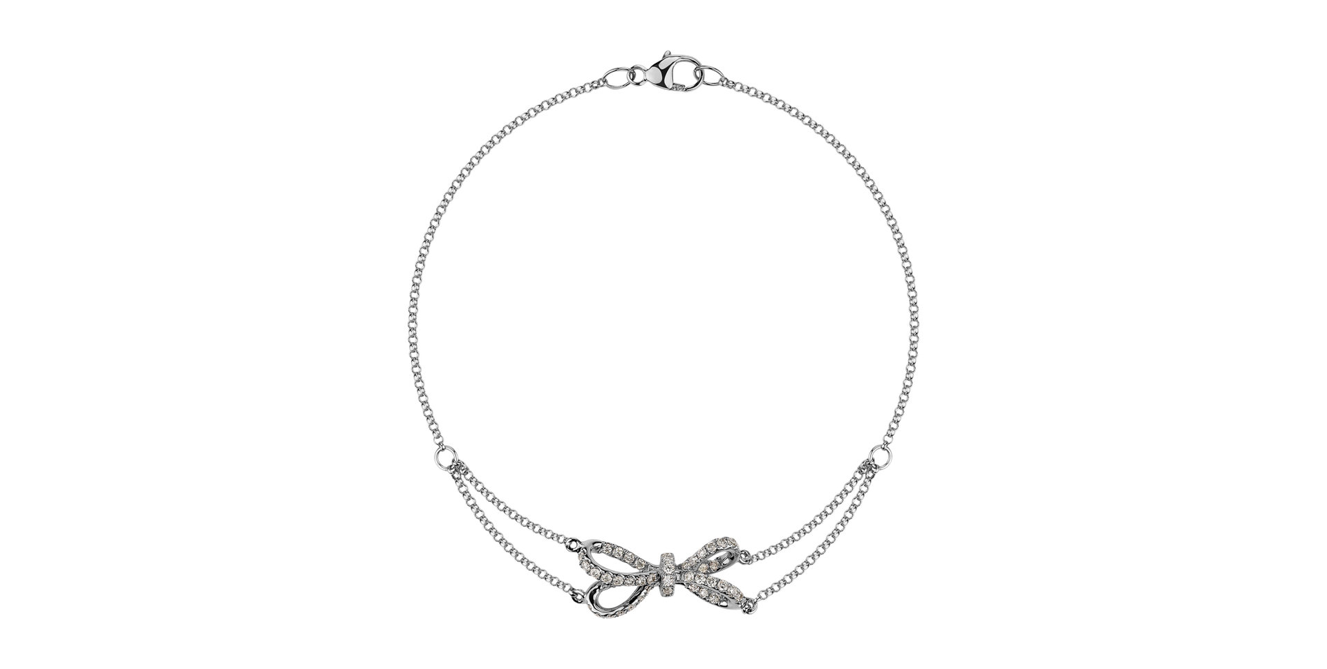 Bracelet with diamonds Delicate Bow