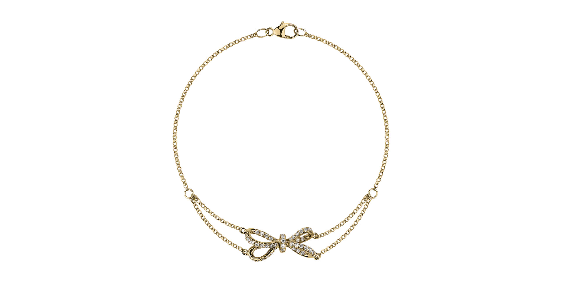 Bracelet with diamonds Delicate Bow