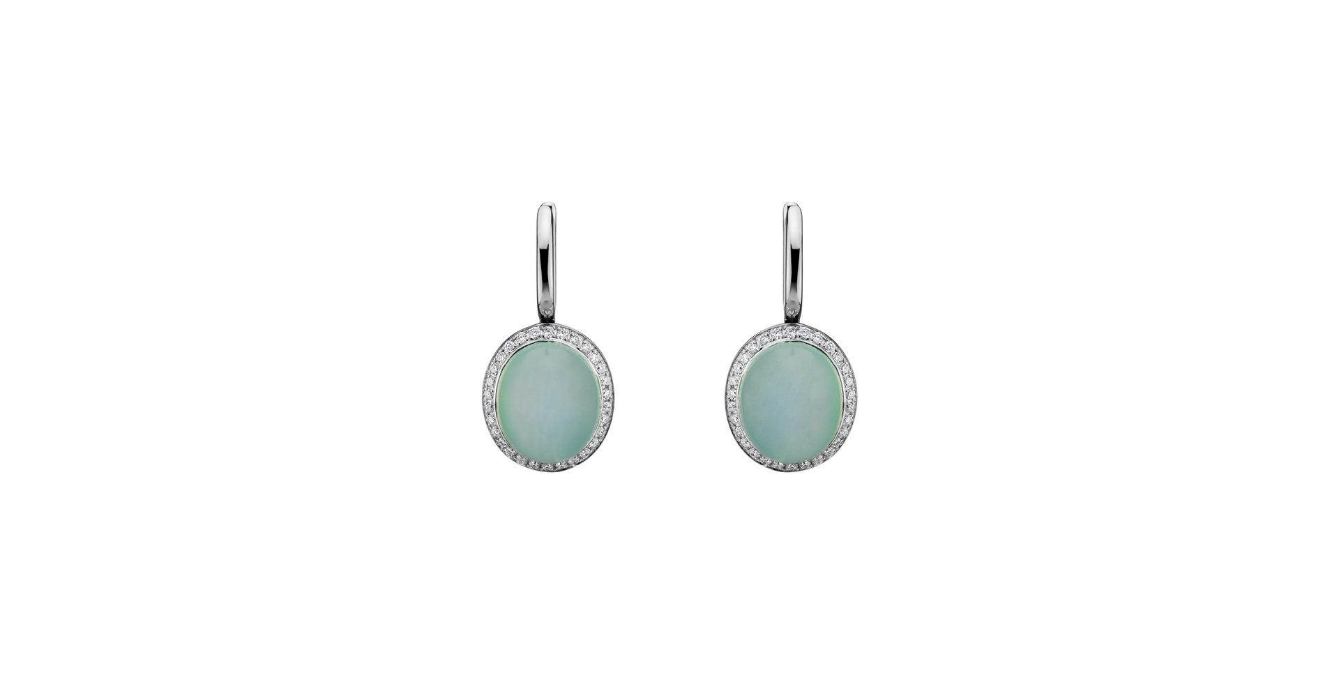 Diamond earrings with Chalcedony Magic Blossom