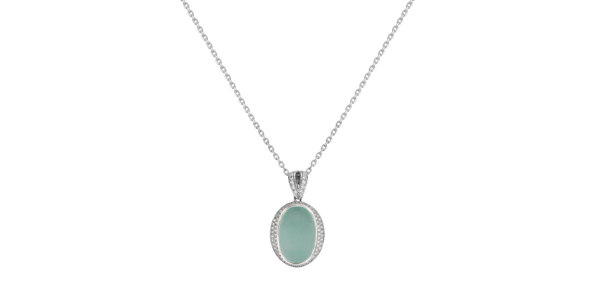 Diamond pendant with Chalcedony Blossom Grace