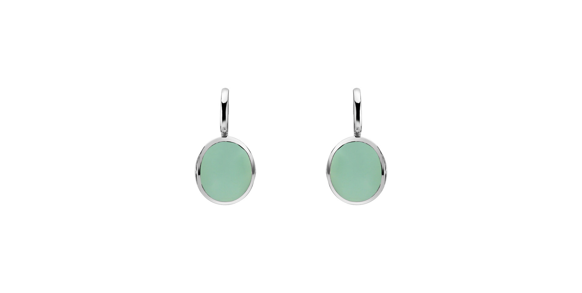 Diamond earrings with Chalcedony Fairytale Drop