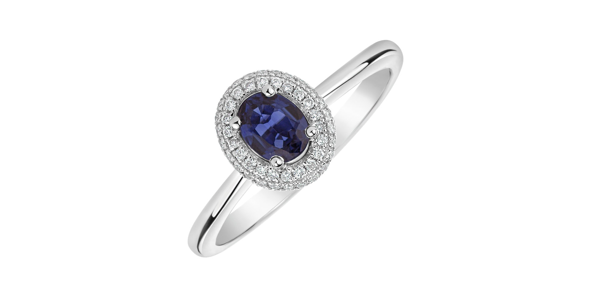 Diamond ring with Sapphire Princess