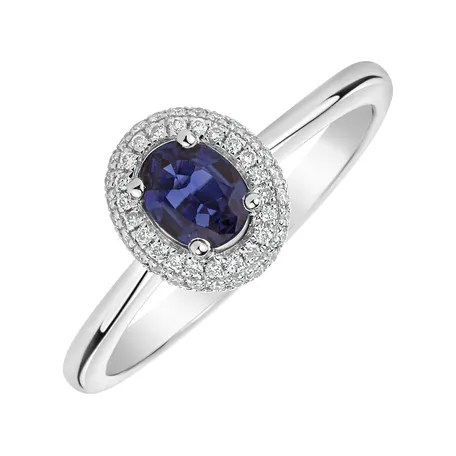 Diamond ring with Sapphire Princess