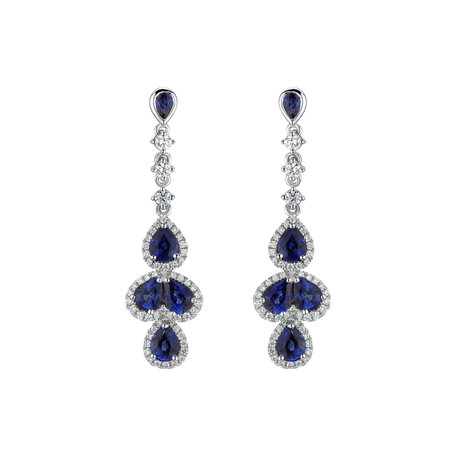 Diamond earrings and Sapphire Noble Dream
