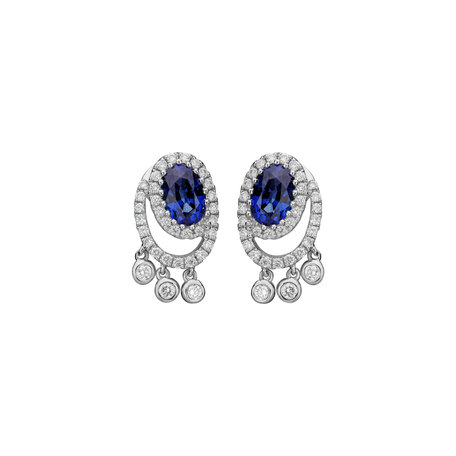 Diamond earrings with Sapphire Chiarra