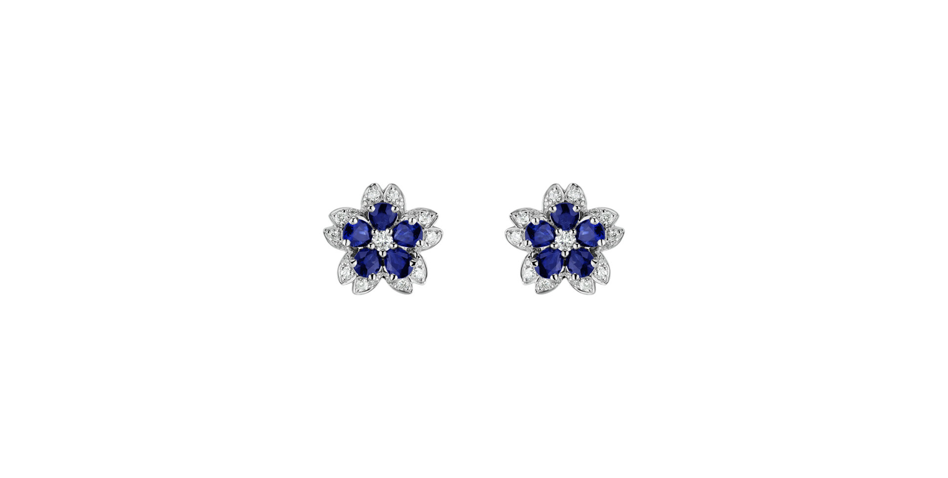 Diamond earrings and Sapphire Lovely Pleasure