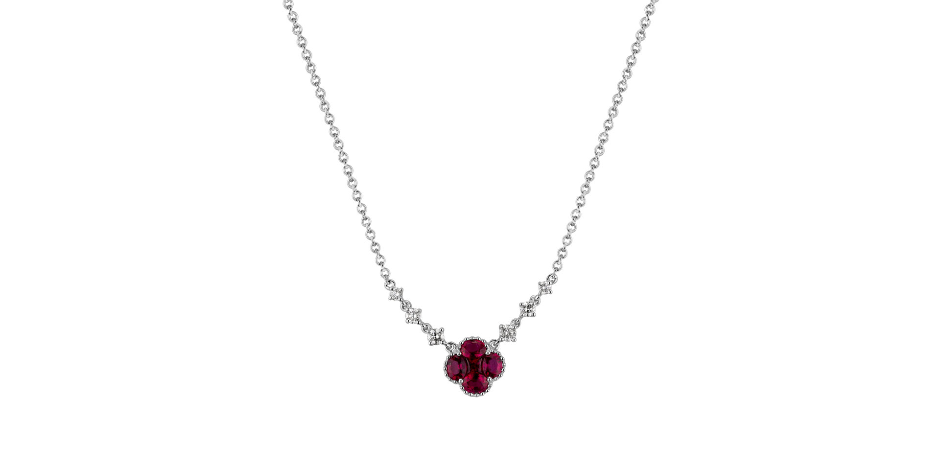 Diamond necklace with Ruby Josie