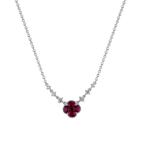 Diamond necklace with Ruby Josie