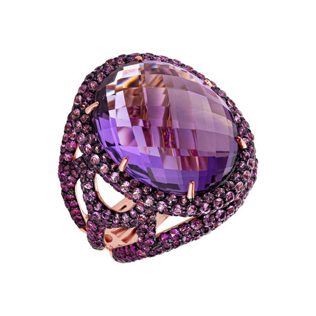 Ring with Amethyst and Sapphire Dream Temptation