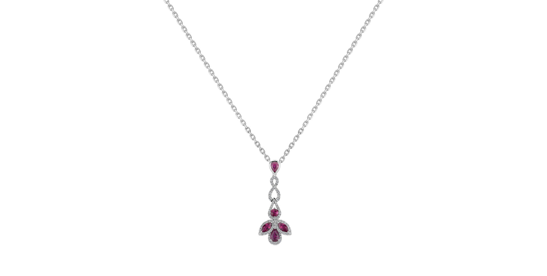 Diamond pendant with Ruby Leocadia