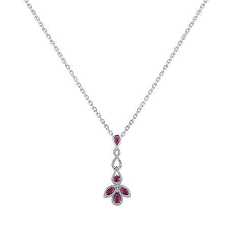 Diamond pendant with Ruby Leocadia