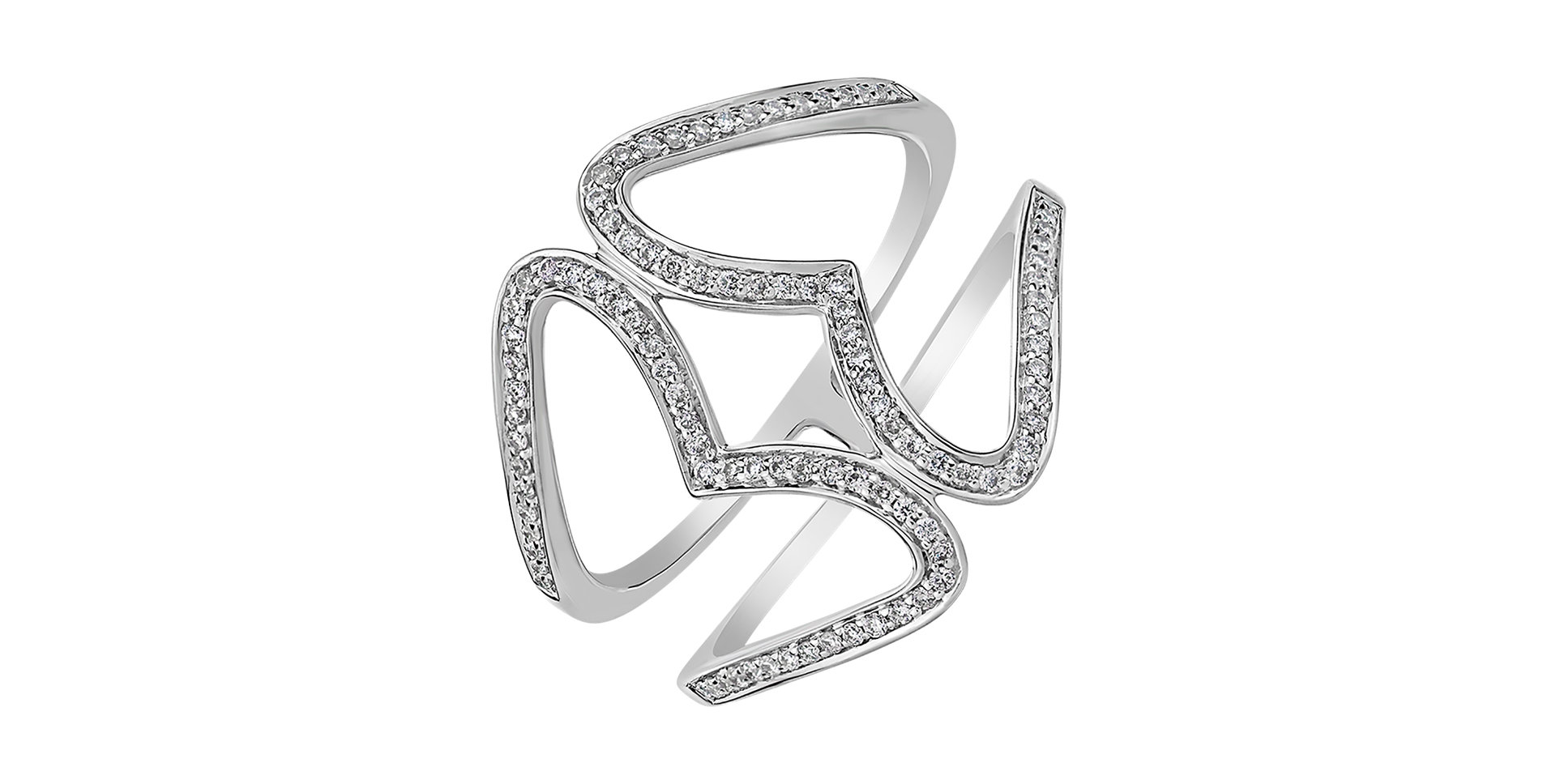 Diamond ring Connected Hearts