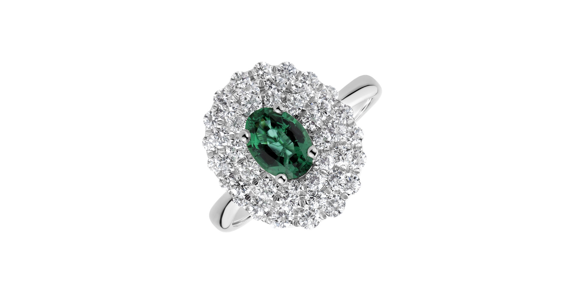 Diamond ring with Emerald Sindragosa