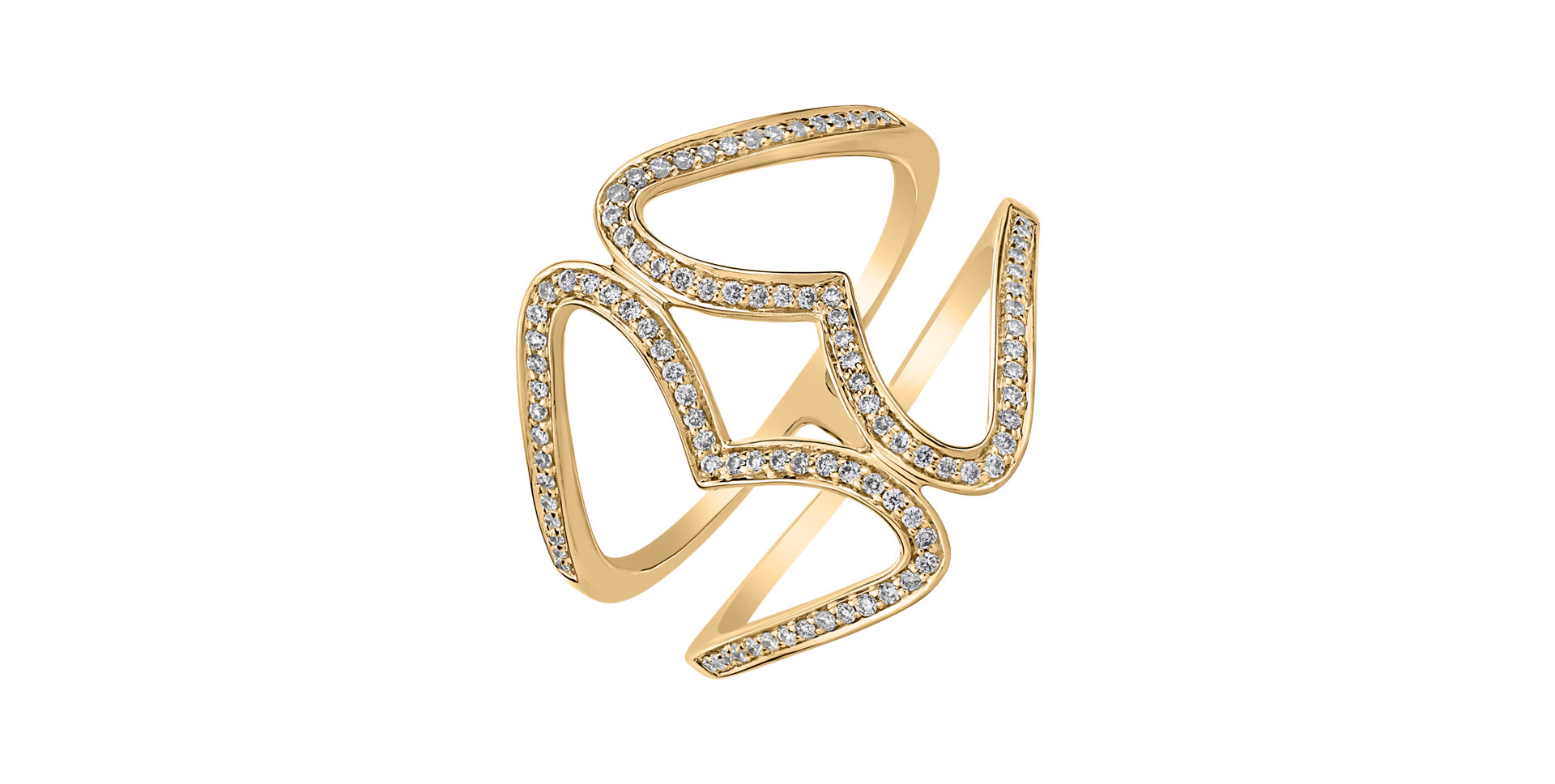 Diamond ring Connected Hearts