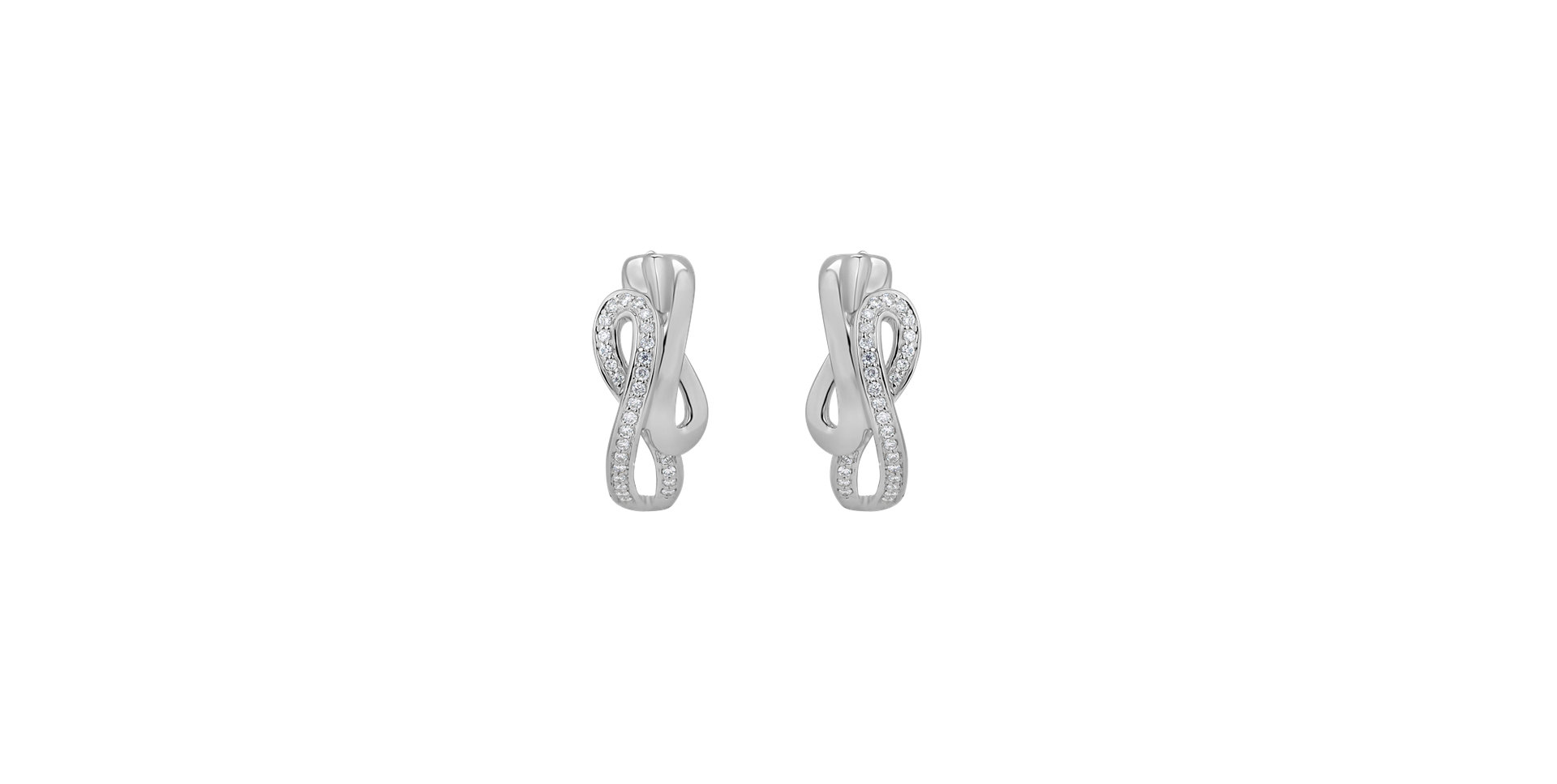 Diamond earrings Double Infinity