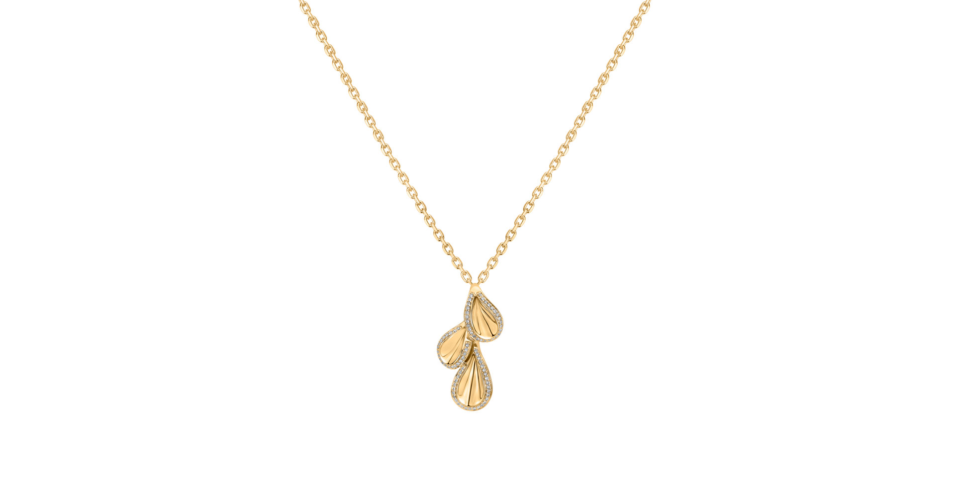 Diamond pendant Teardrop of feminity