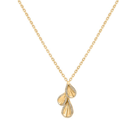 Diamond pendant Teardrop of feminity