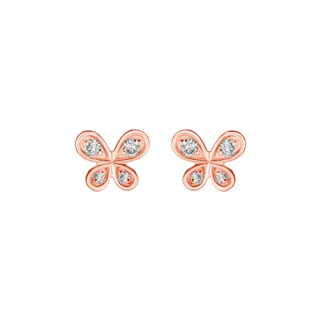 Diamond earrings Butterfly