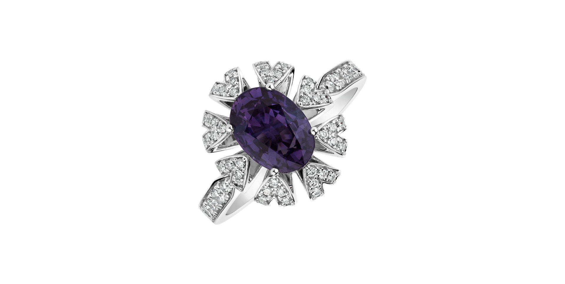 Diamond ring with Sapphire Goodnight Moon