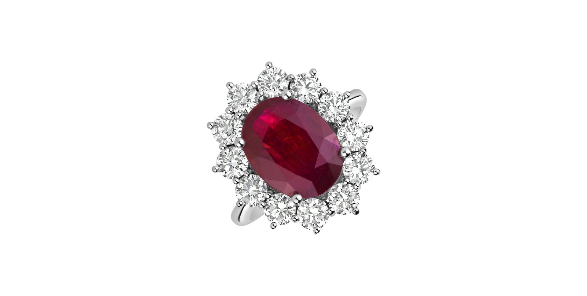 Diamond ring with Ruby Sky Goddess