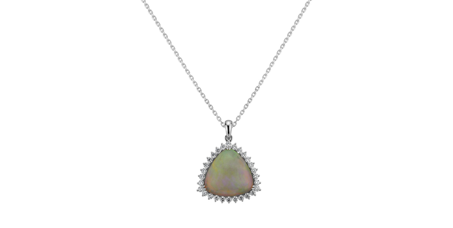 Diamond pendant with Opal Royal Opal