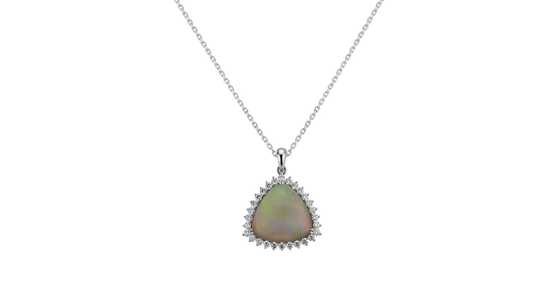 Diamond pendant with Opal Royal Opal
