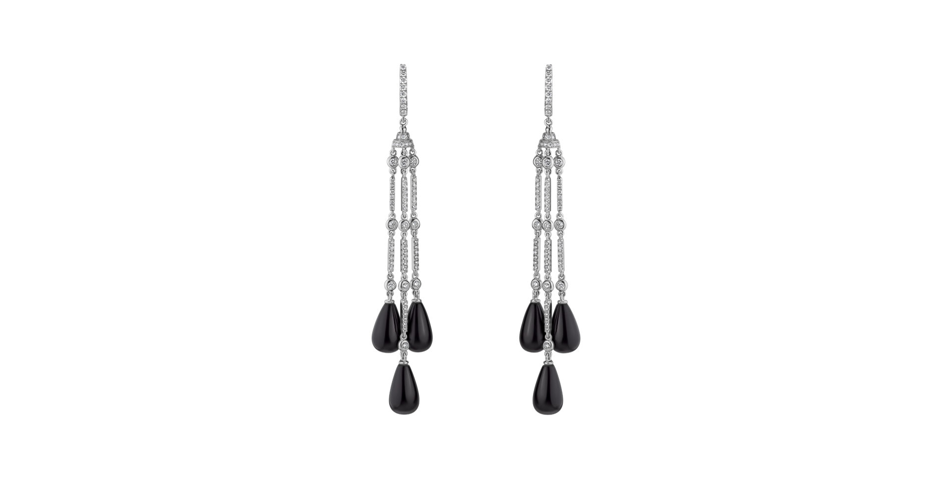 Diamond earrings and Onyx Royal Dazzle