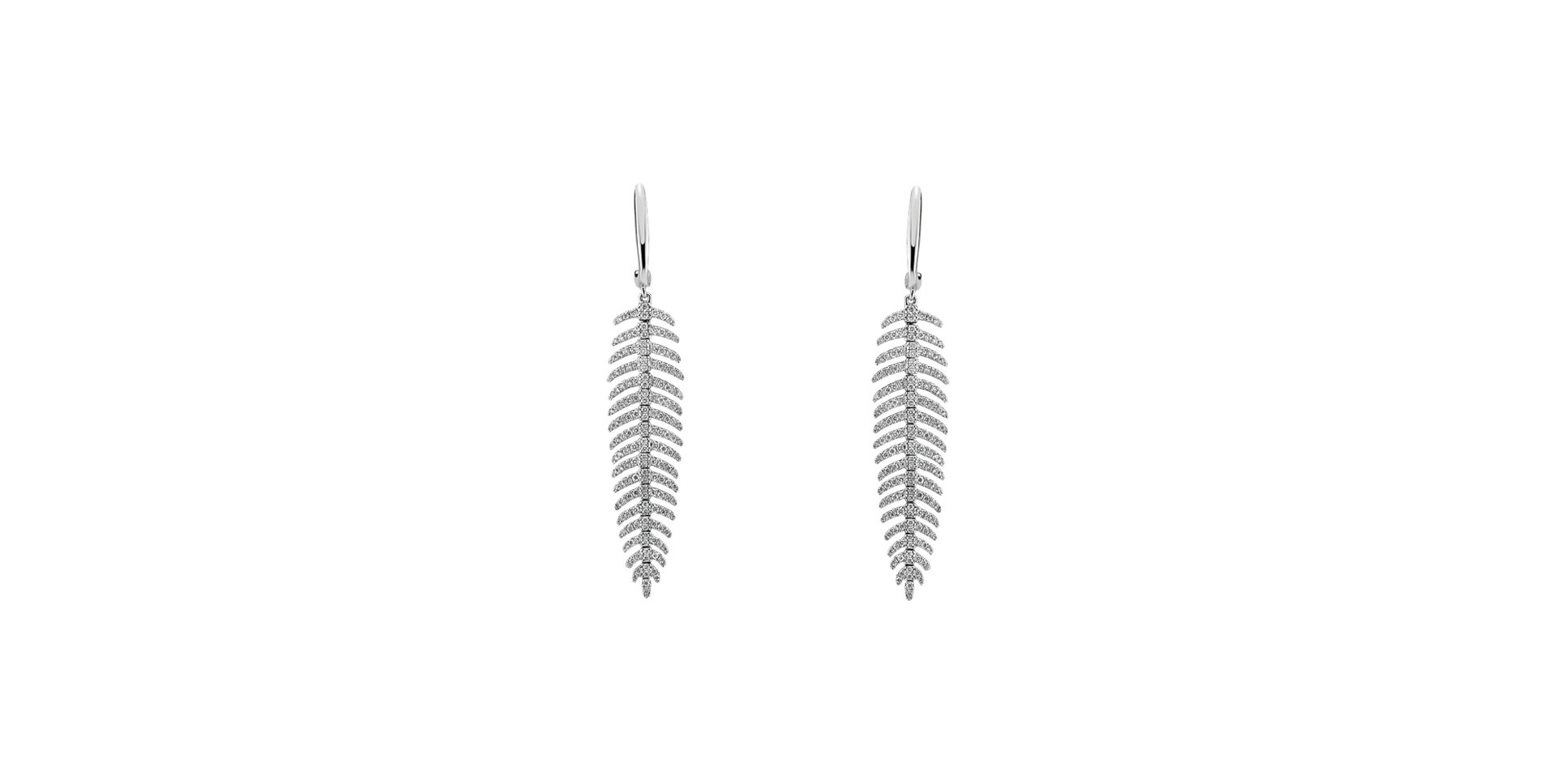 Diamond earrings Galaxy Feather