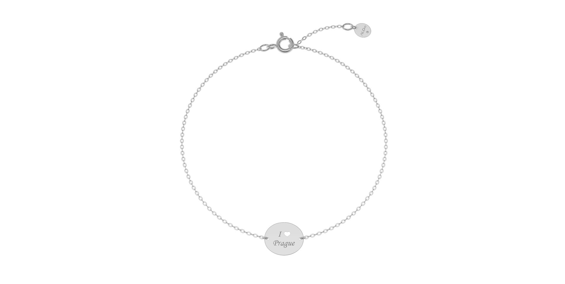 Diamond bracelet I Love Prague