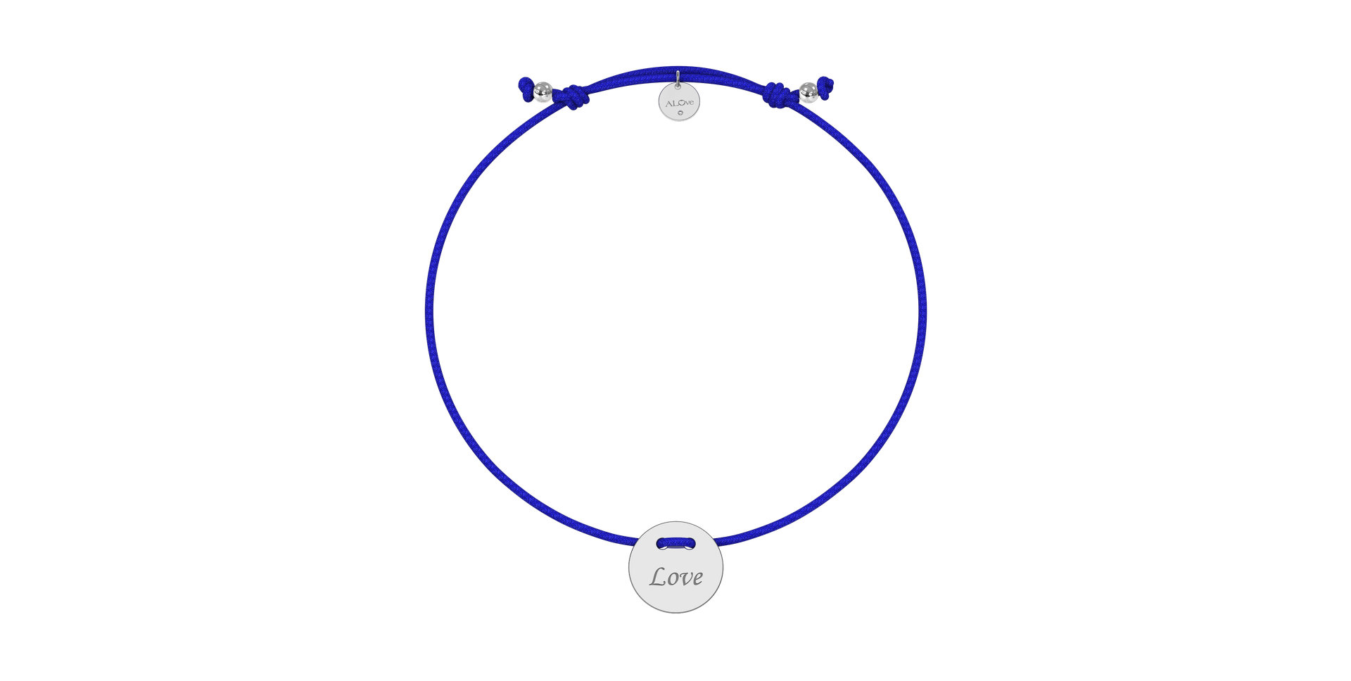 Diamond bracelet with cord Love