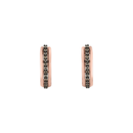 Earrings with brown diamonds Pure Soul