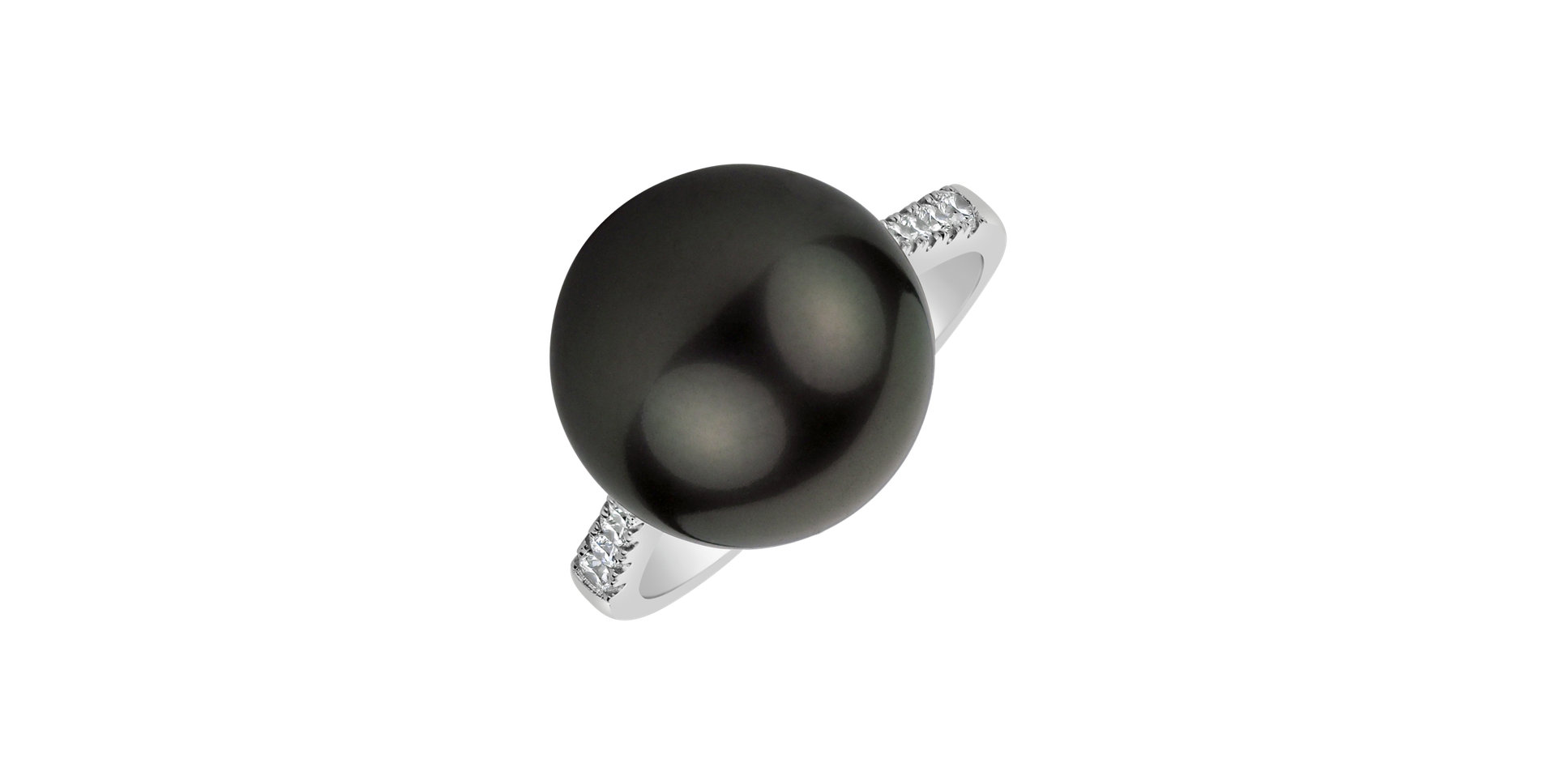 Diamond ring with Pearl Celestial Shore