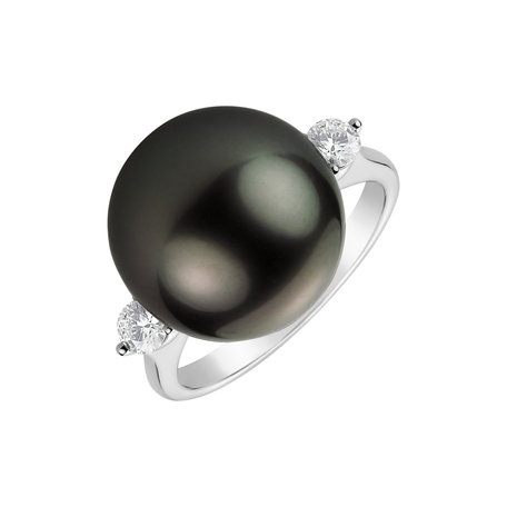 Diamond ring with Pearl Pearly Temptation
