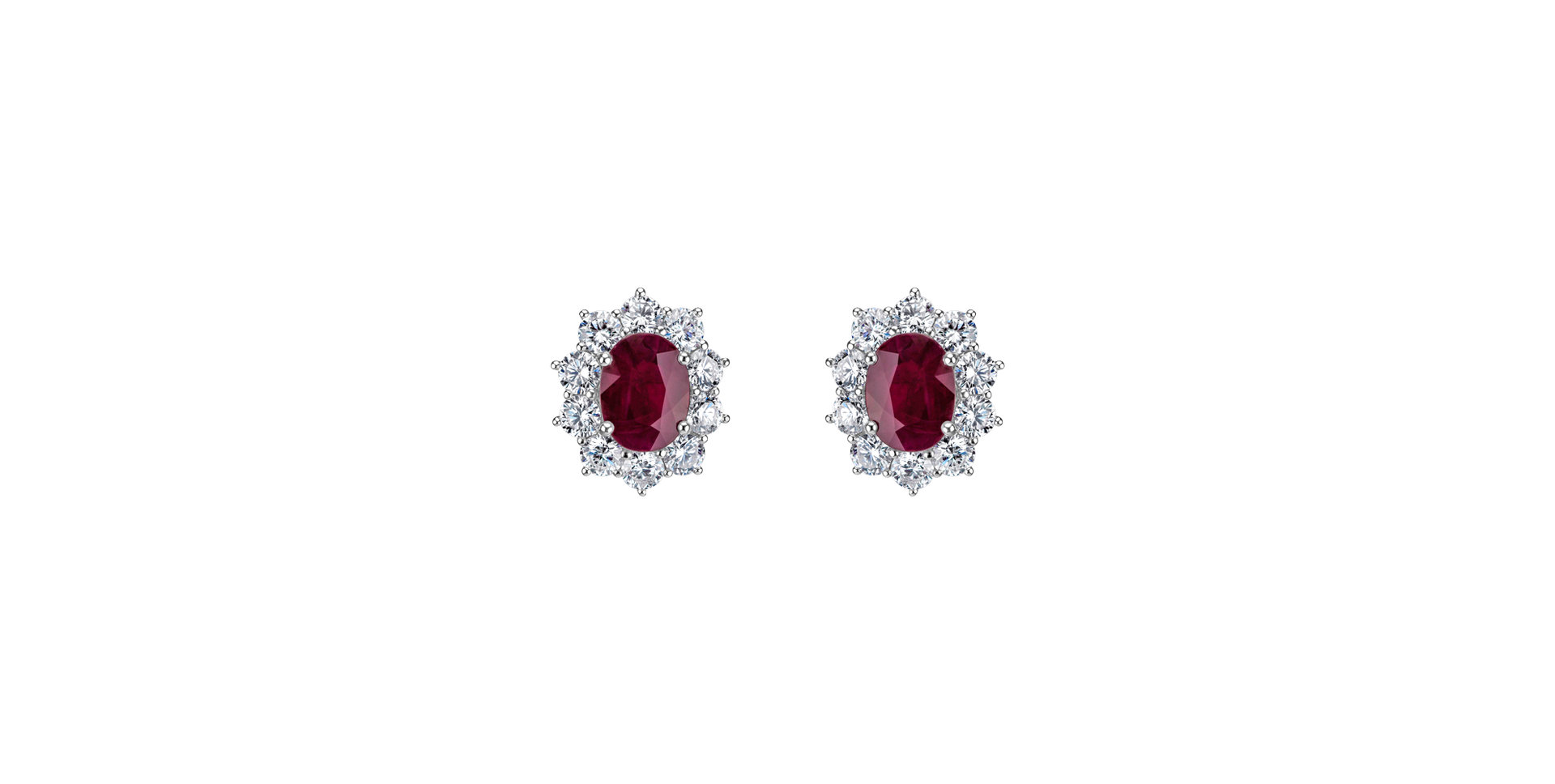 Diamond earrings with Ruby Moon Witchery