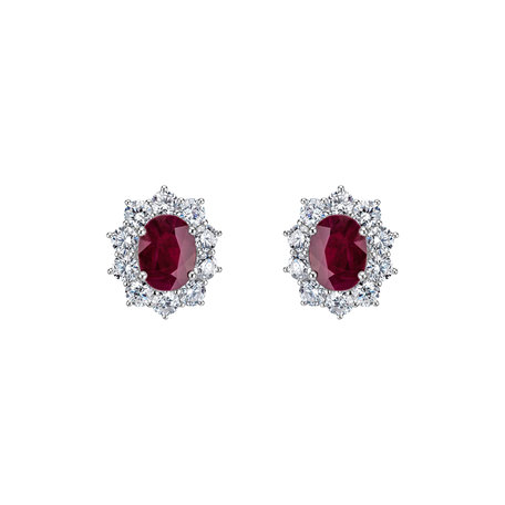 Diamond earrings with Ruby Moon Witchery