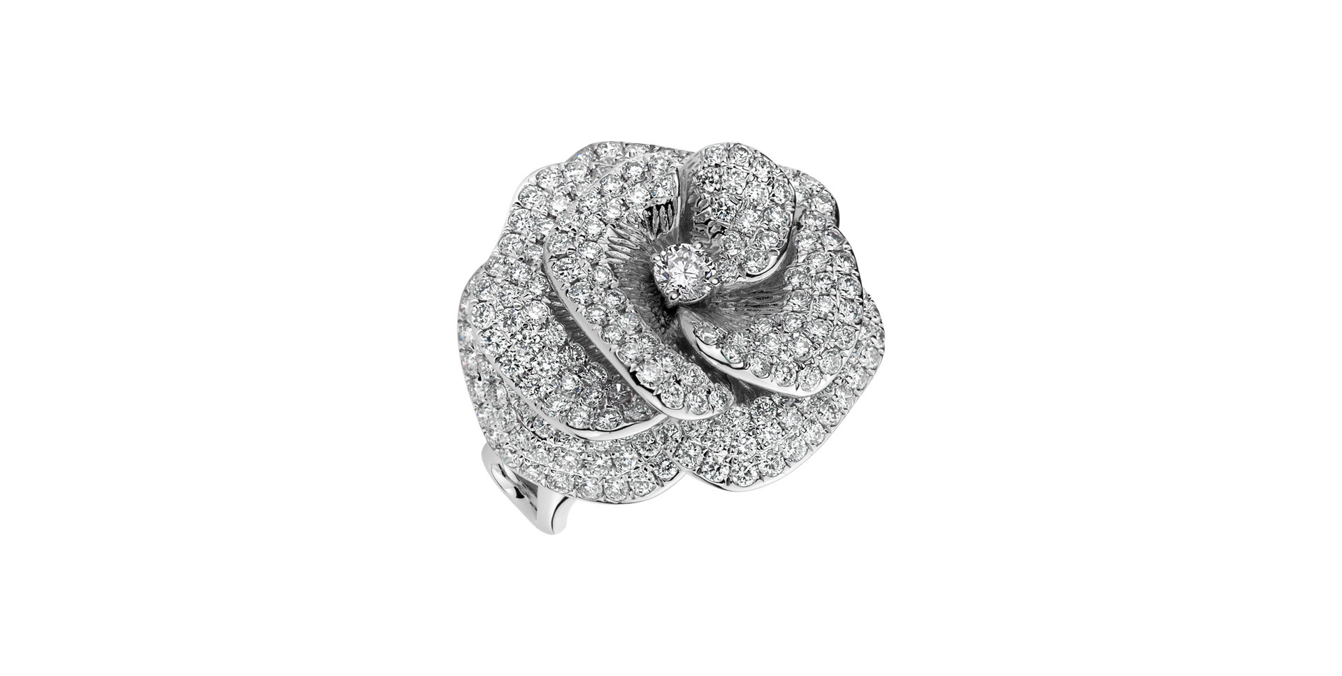 Diamond ring Flowing Flower