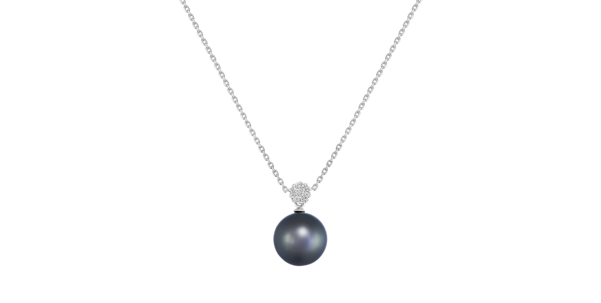 Diamond necklace with Pearl Ocean Sound