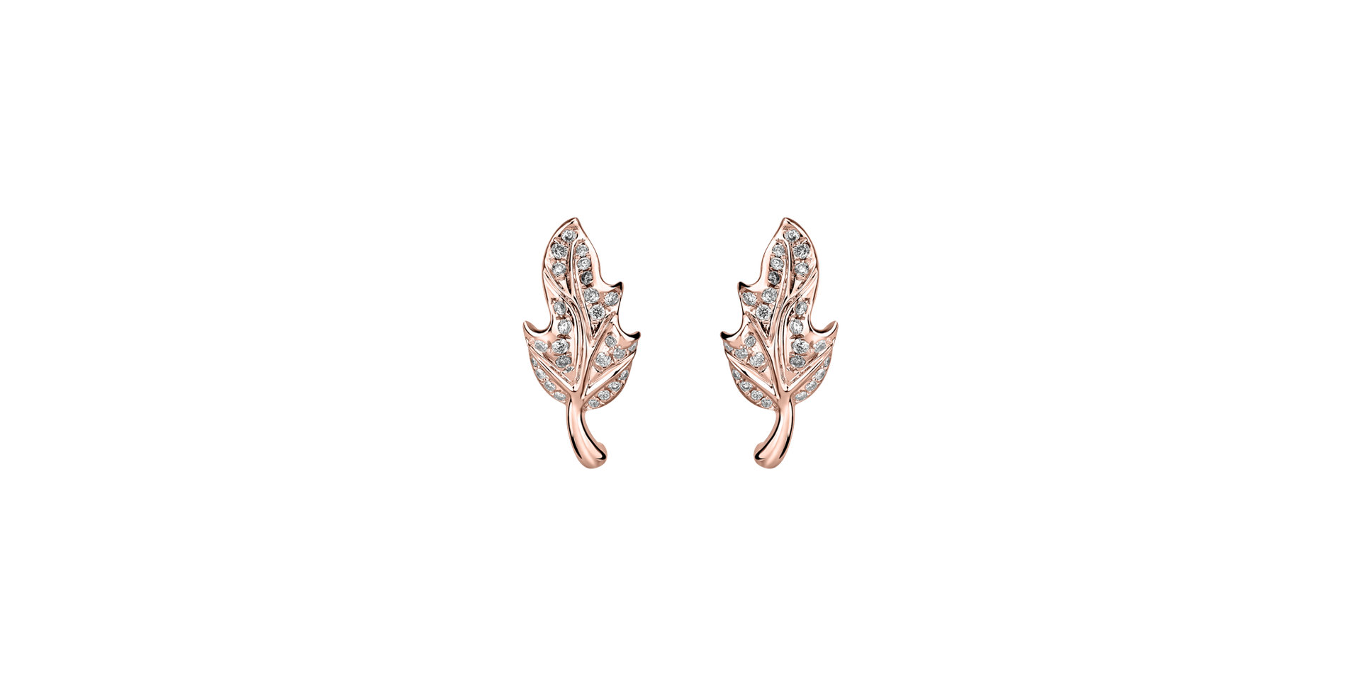 Diamond earrings Autumn Leaves