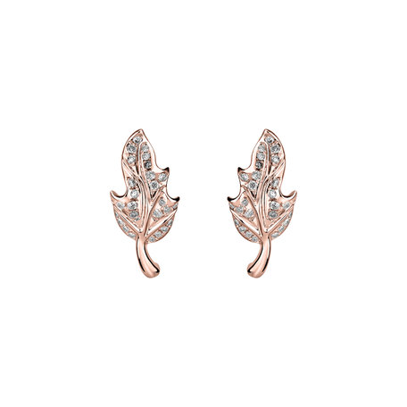 Diamond earrings Autumn Leaves
