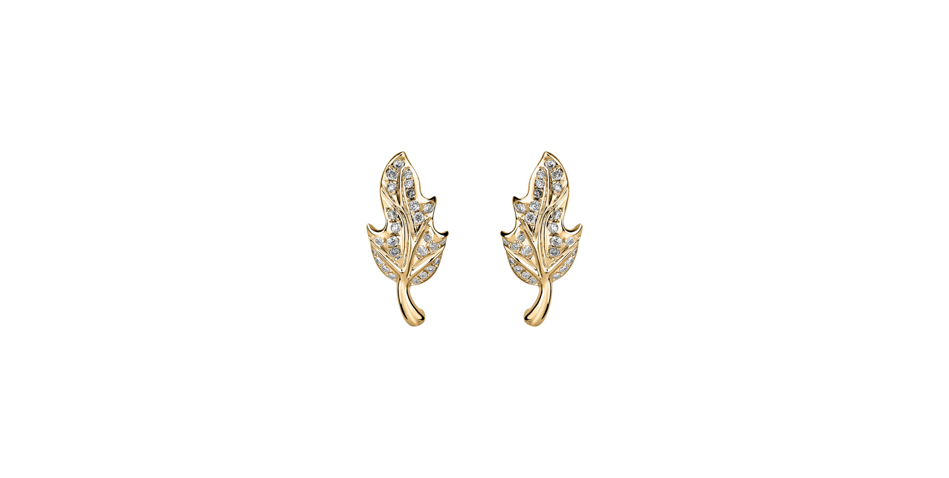 Diamond earrings Autumn Leaves