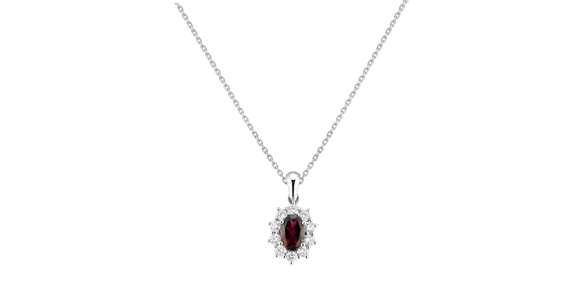 Diamond pendant with Turmalinem Goddess Elegance