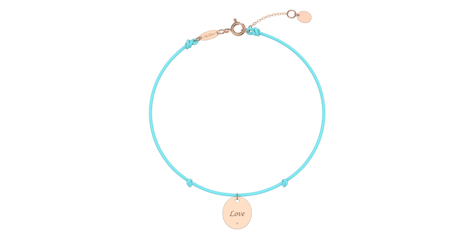 Diamond bracelet with cord Secret Love