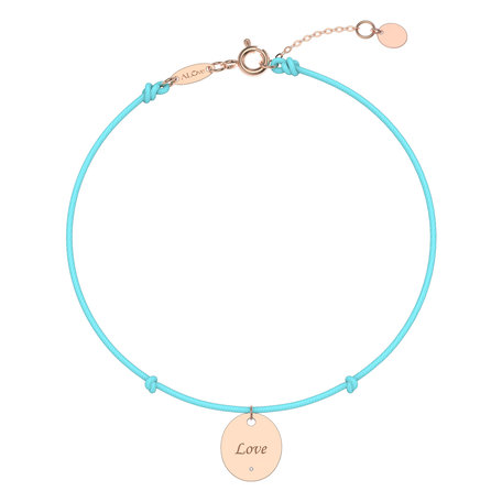 Diamond bracelet with cord Secret Love