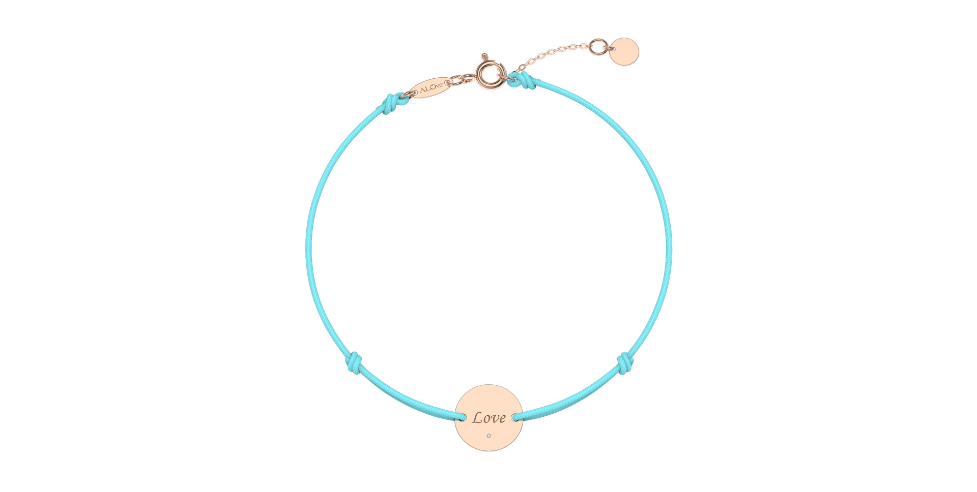 Diamond bracelet with cord Simple Love
