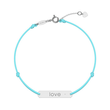 Diamond bracelet with cord Amour Love