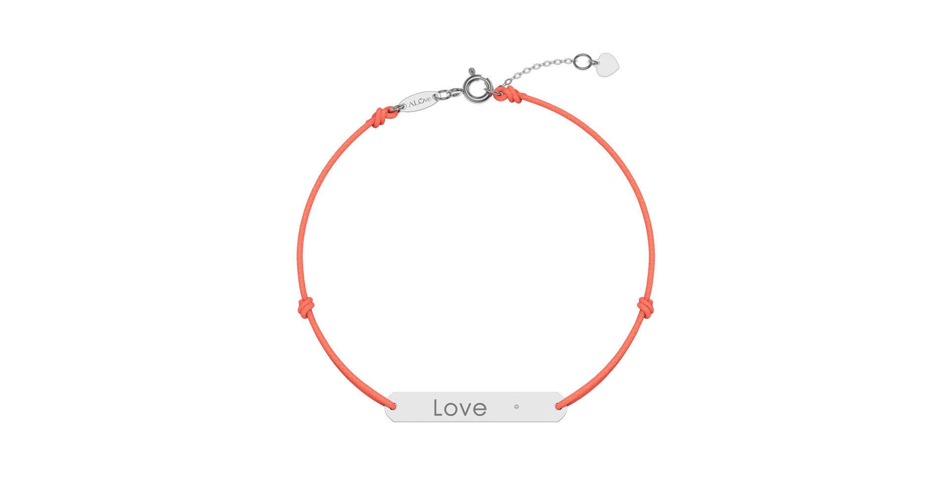 Diamond bracelet with cord Love