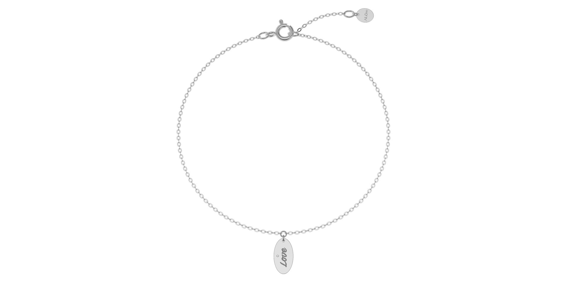 Diamond bracelet Love Amour Message