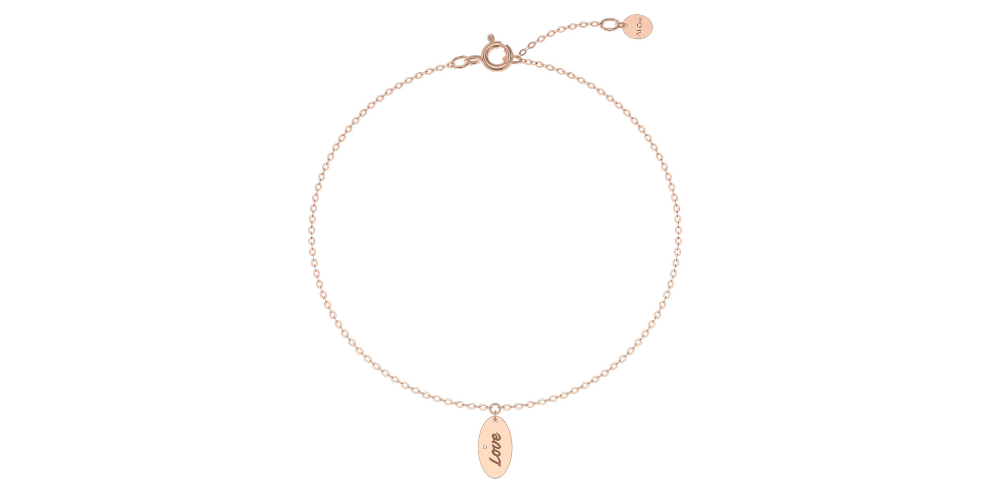 Diamond bracelet Love Amour Message