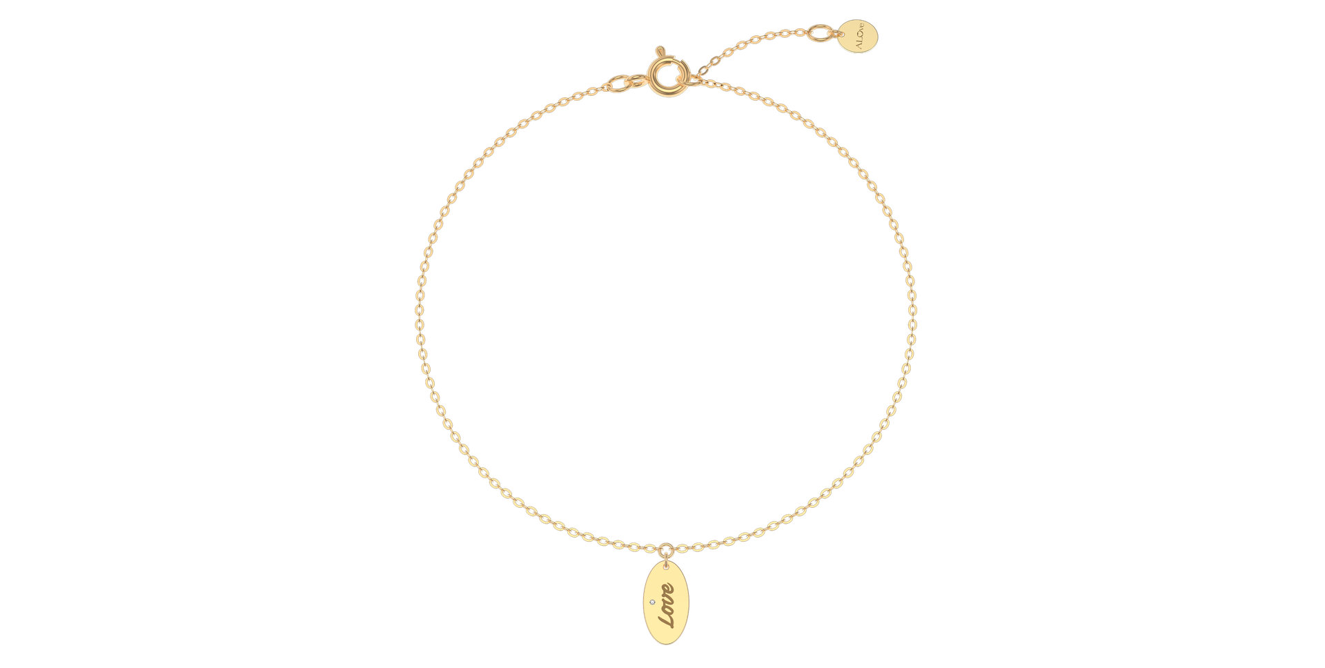 Diamond bracelet Love Amour Message